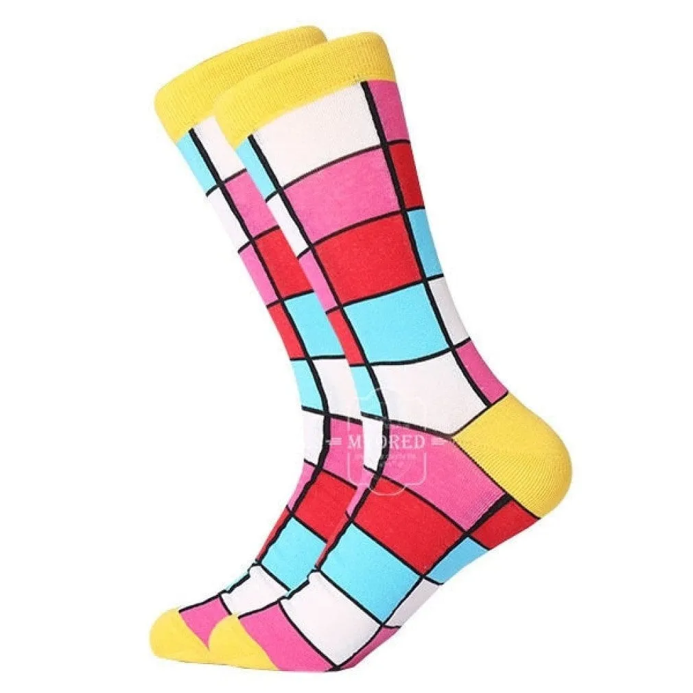 ContiNent 33 men dress color comfortable pair roller skateboard for causal reason funny wedding socks socks shark geometry