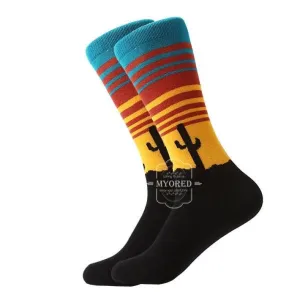 ContiNent 33 men dress color comfortable pair roller skateboard for causal reason funny wedding socks socks shark geometry
