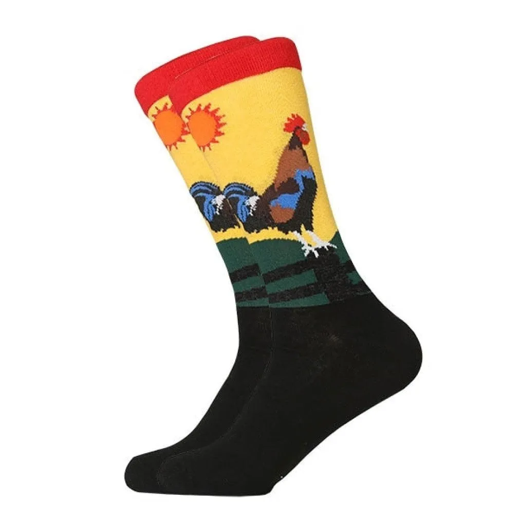 ContiNent 33 men dress color comfortable pair roller skateboard for causal reason funny wedding socks socks shark geometry