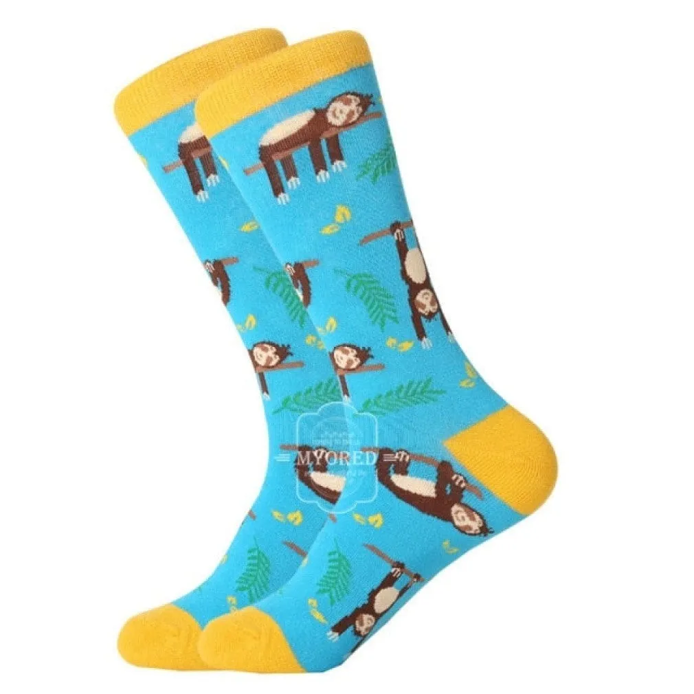 ContiNent 33 men dress color comfortable pair roller skateboard for causal reason funny wedding socks socks shark geometry