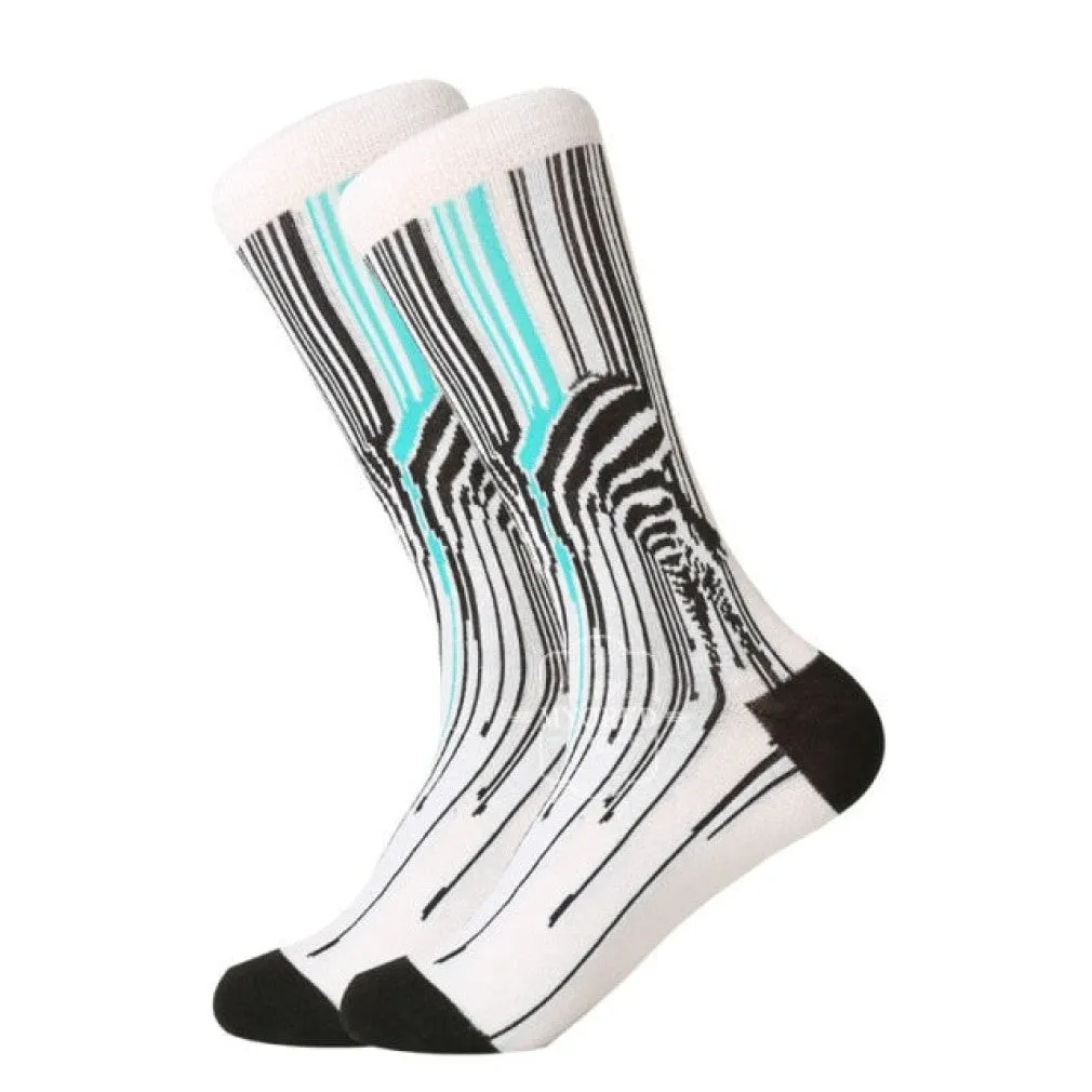 ContiNent 33 men dress color comfortable pair roller skateboard for causal reason funny wedding socks socks shark geometry