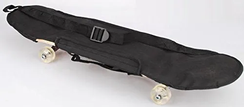 Cooplay 32"*8" Black Skateboard Carry Bag Backpack Rucksack Straps with Mesh