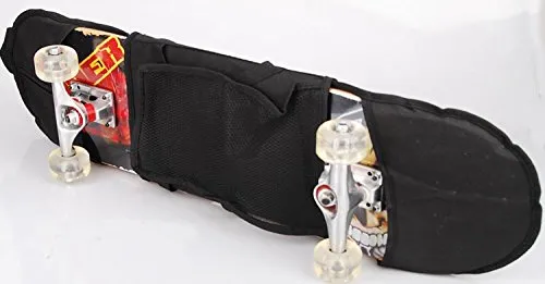 Cooplay 32"*8" Black Skateboard Carry Bag Backpack Rucksack Straps with Mesh