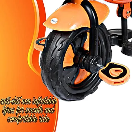 Cosmo Baby trx-900 Plug N Play Kids / Baby Tricycle with Parental Control , Cushion seat and seat Belt for 12 Months to 48 Months Boys / Girls / . Carrying Capacity Upto 30kgs ( Orange )