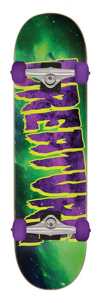Creature Galaxy Logo Mid Green / Purple Complete Skateboard - 7.8"