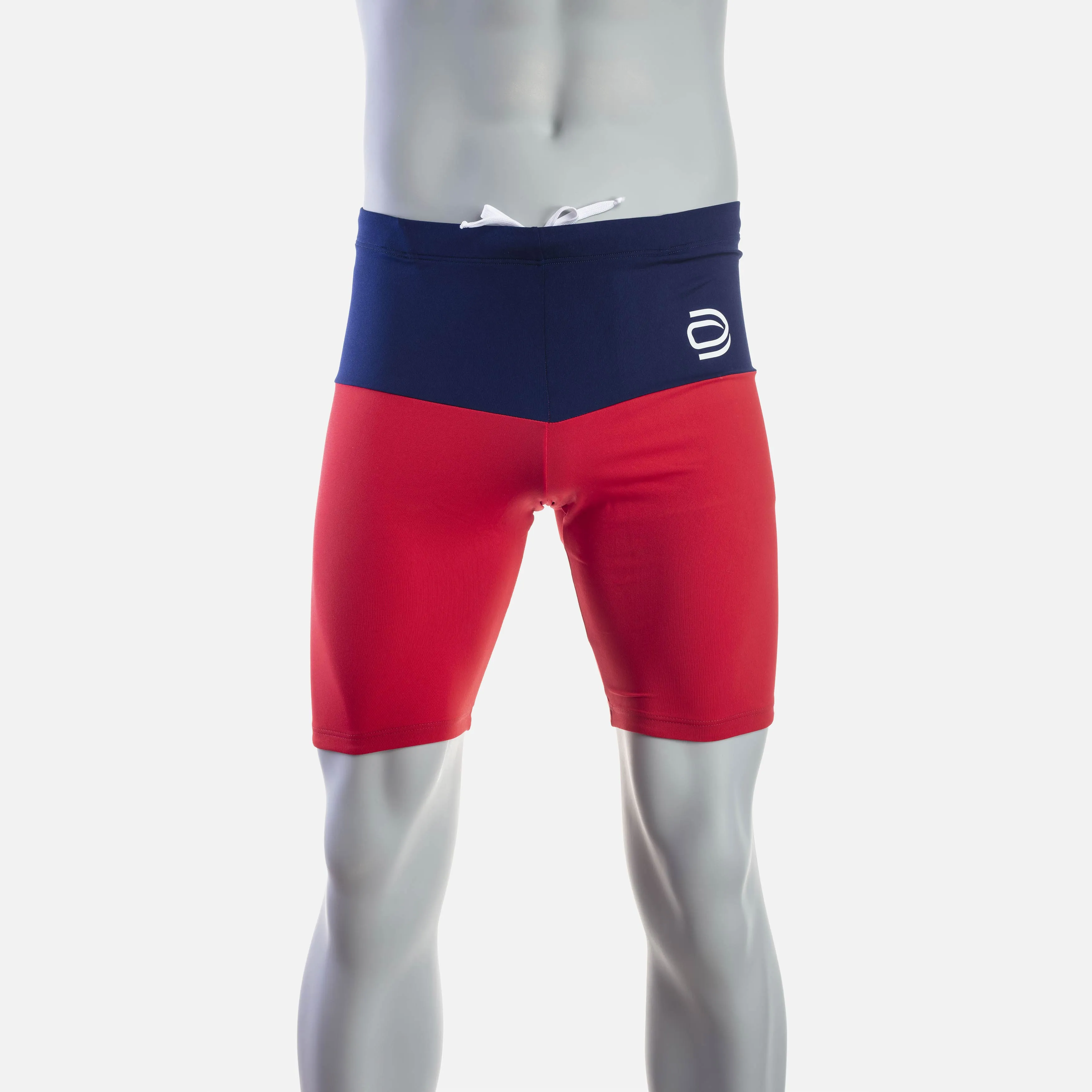 deboer lane swim jammer - red & navy