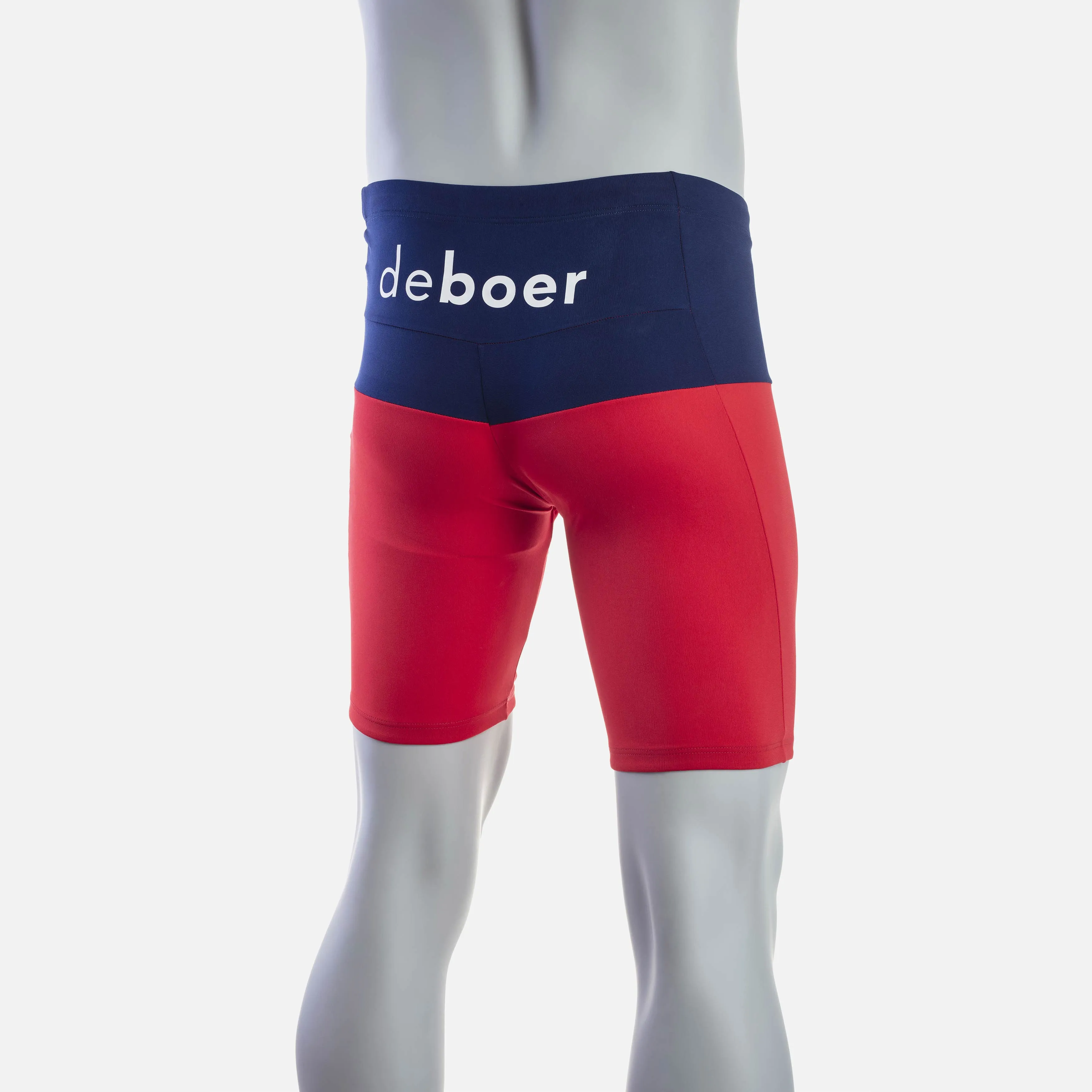 deboer lane swim jammer - red & navy