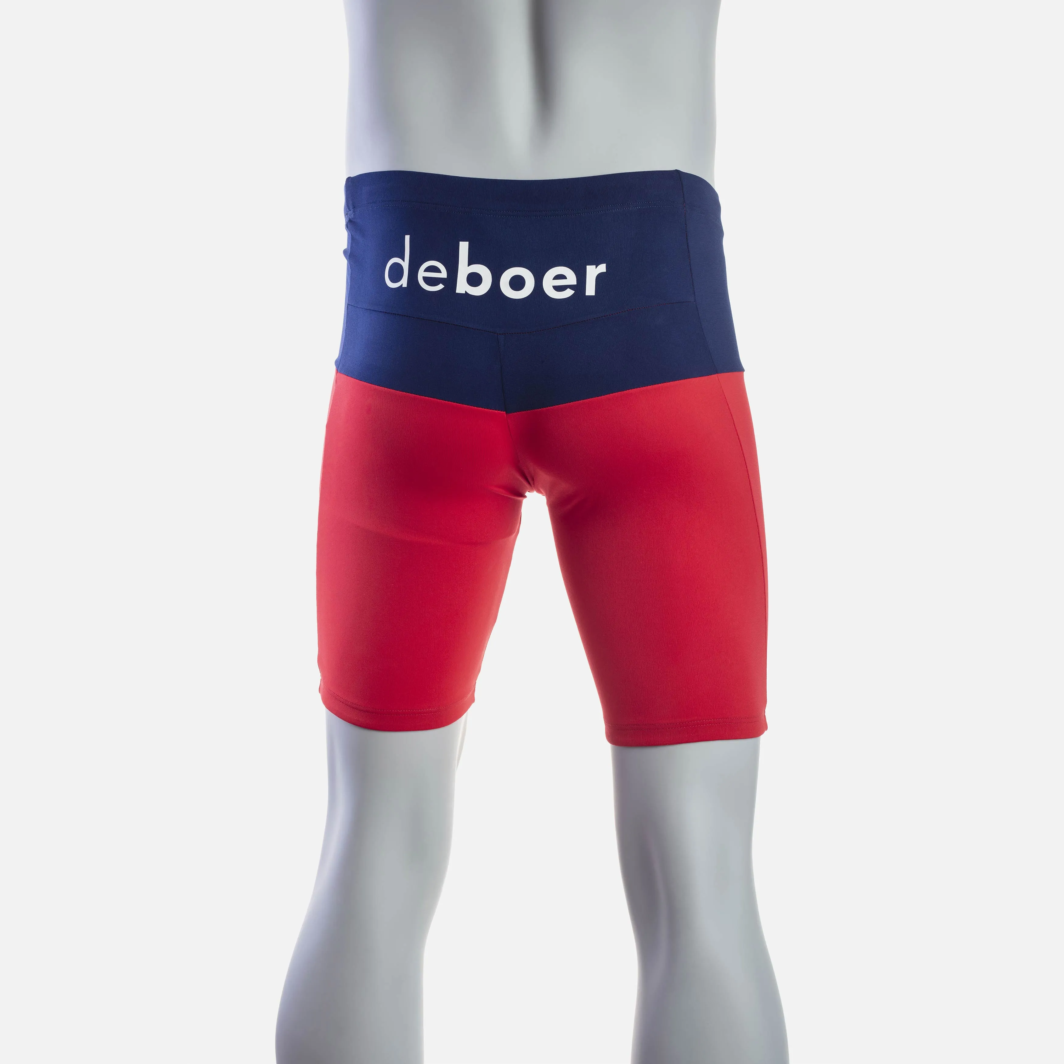 deboer lane swim jammer - red & navy