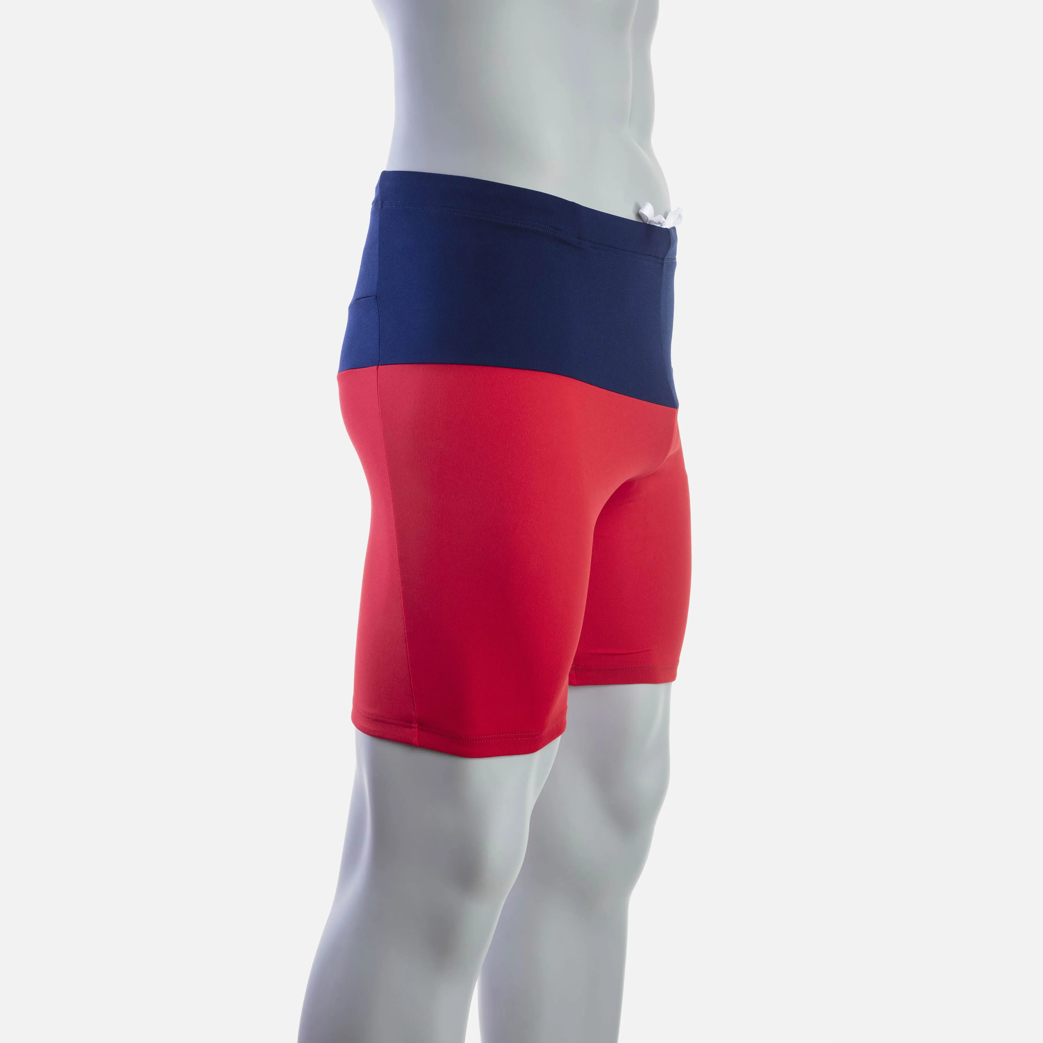 deboer lane swim jammer - red & navy