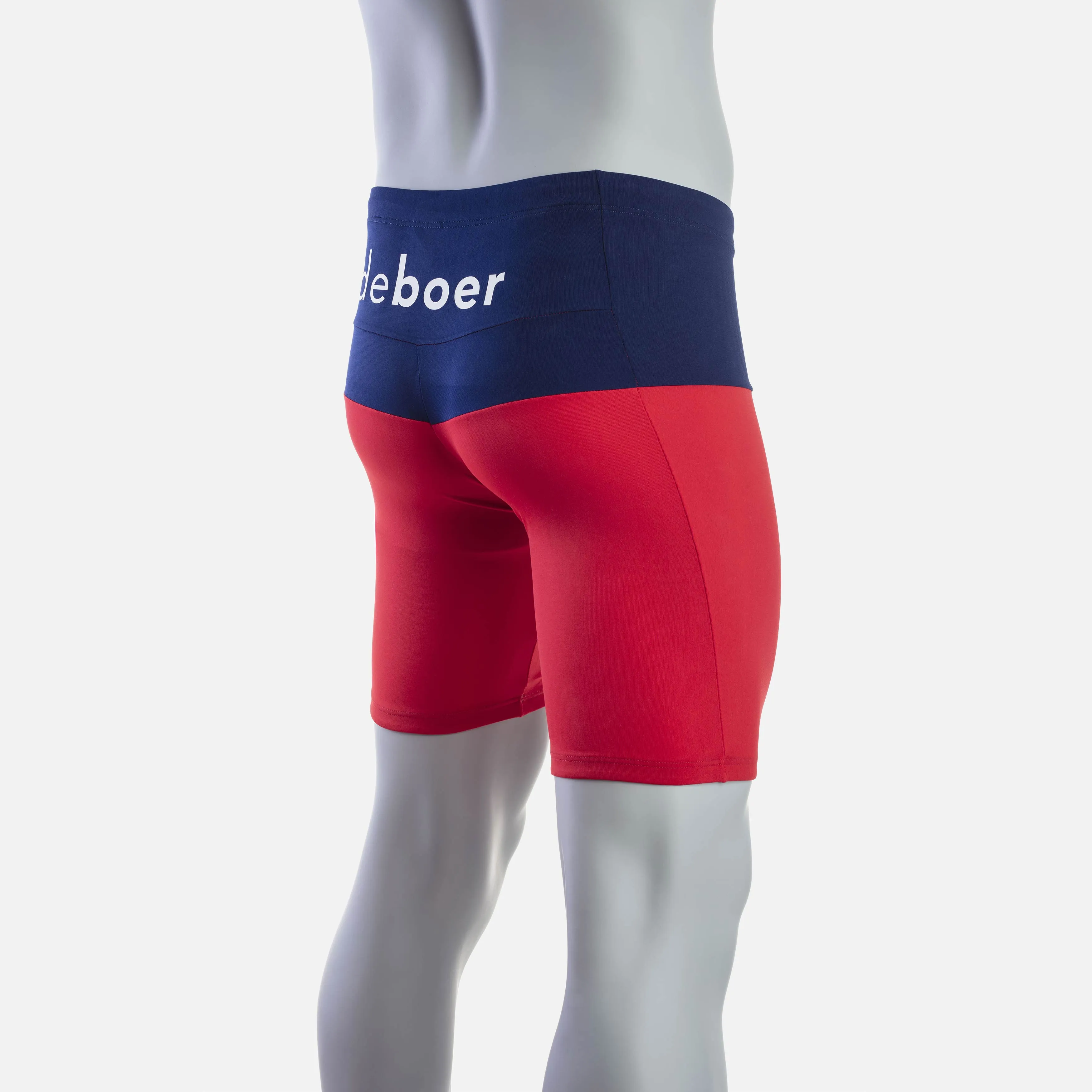 deboer lane swim jammer - red & navy