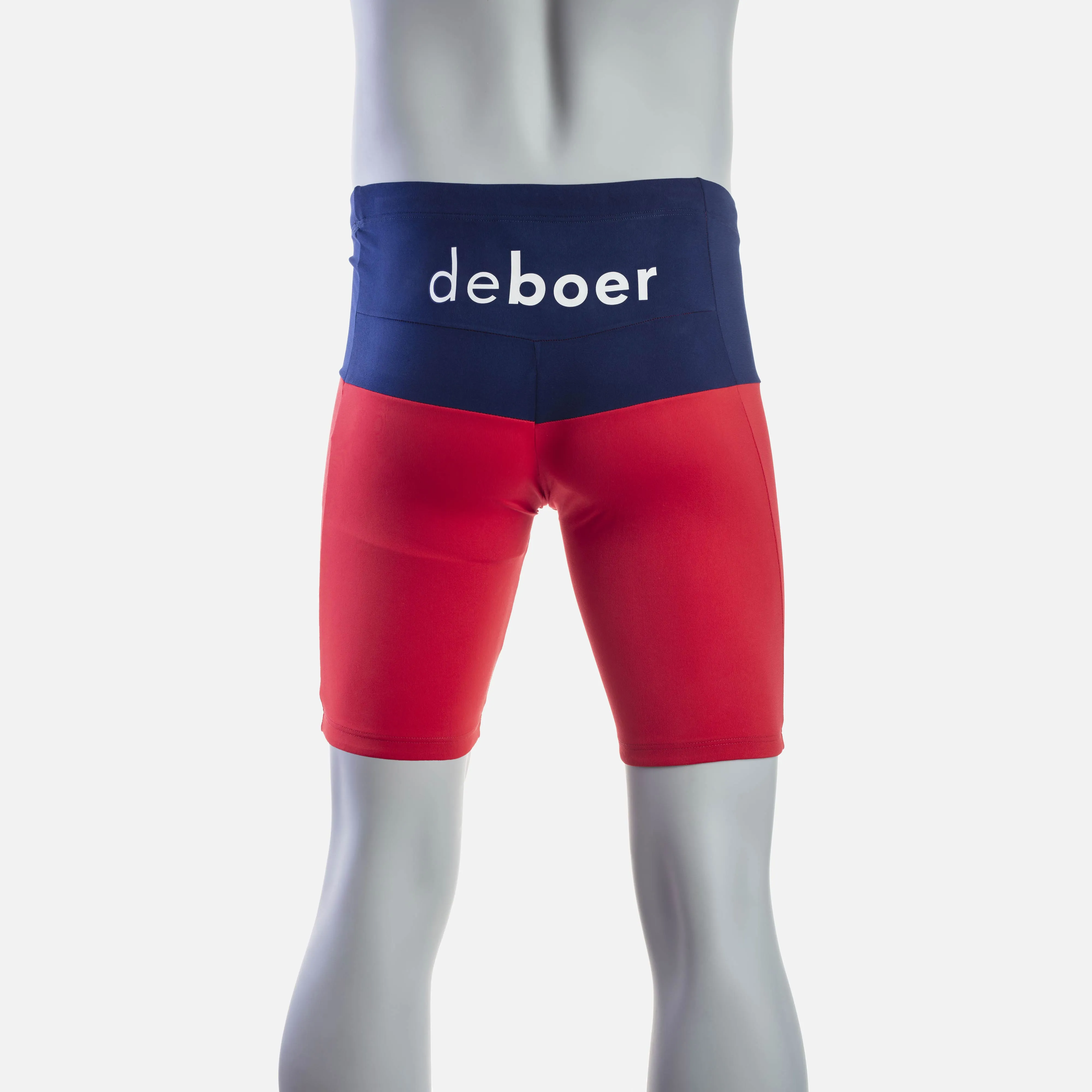 deboer lane swim jammer - red & navy
