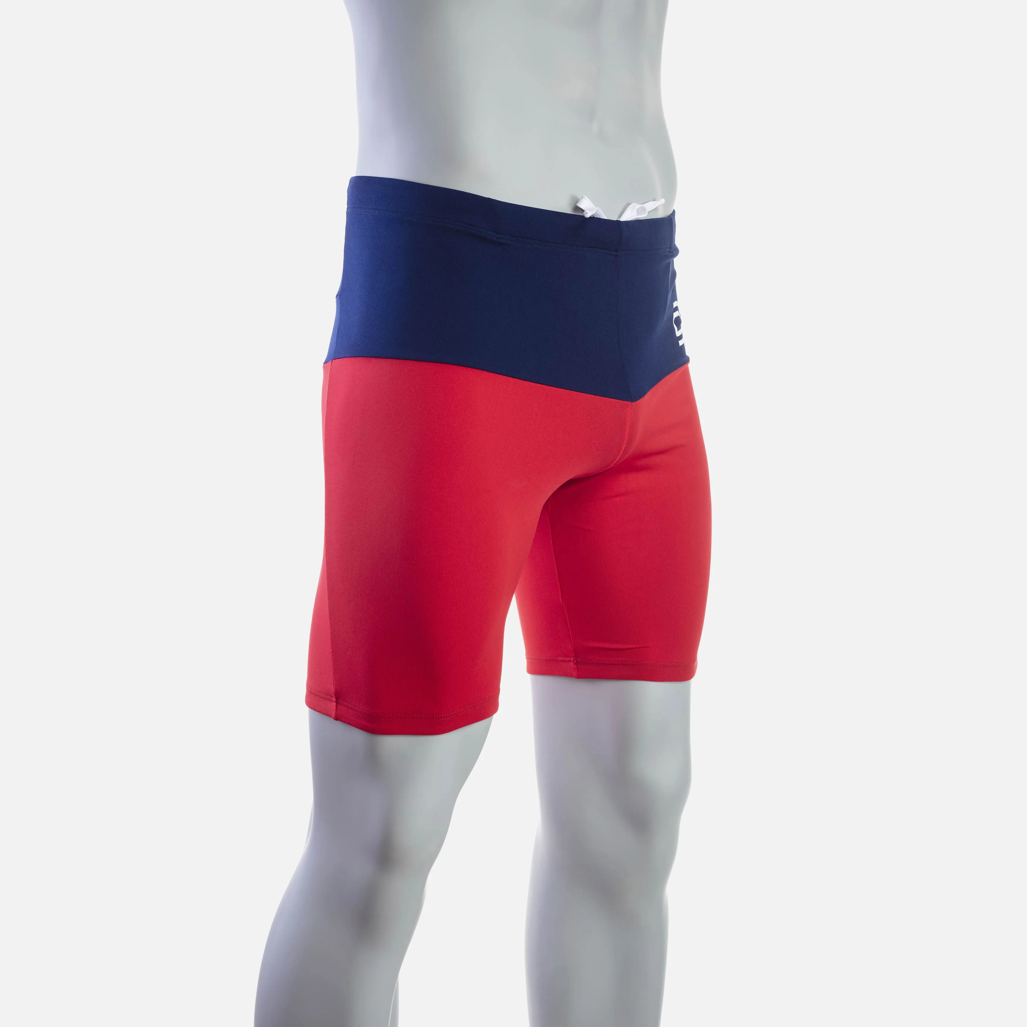 deboer lane swim jammer - red & navy