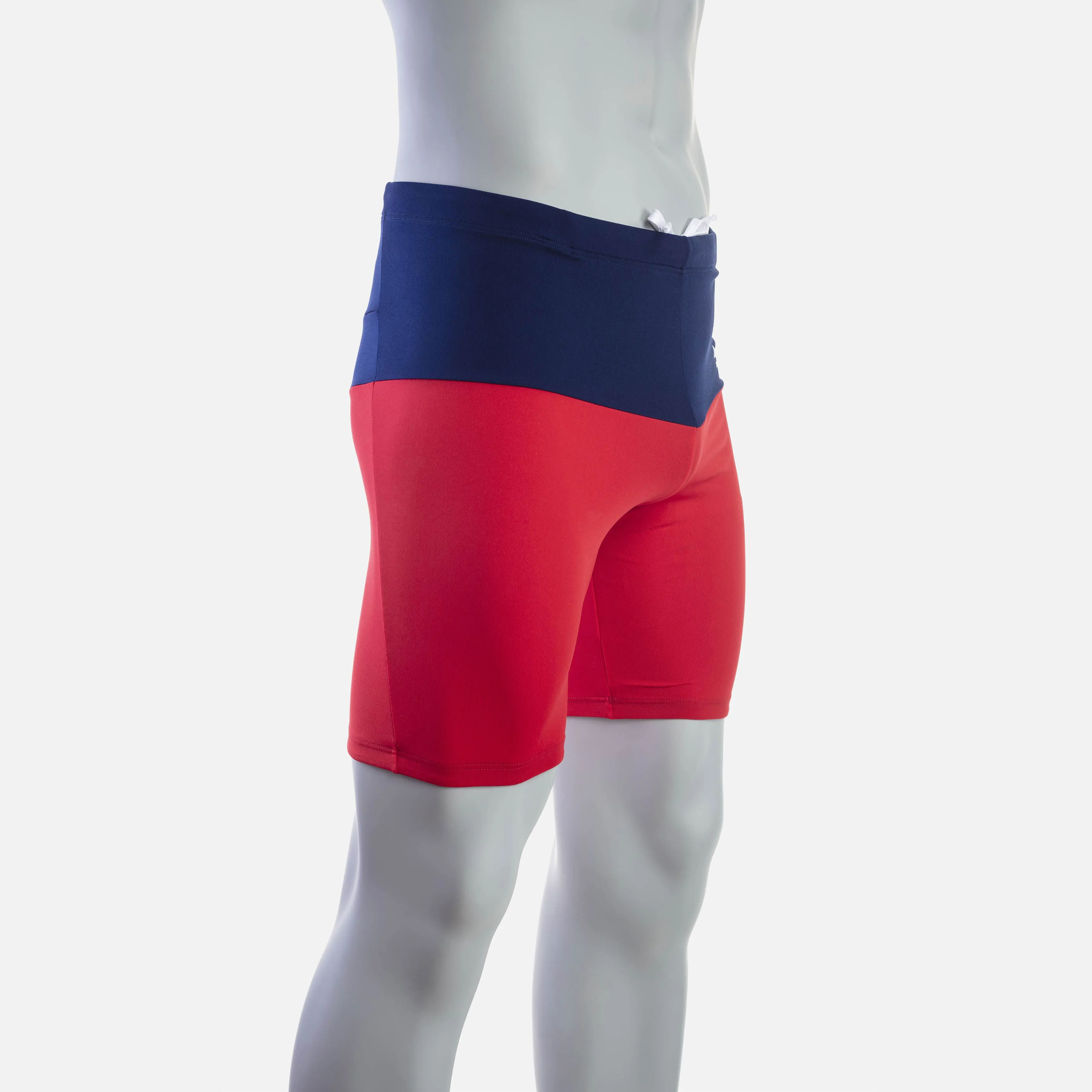 deboer lane swim jammer - red & navy