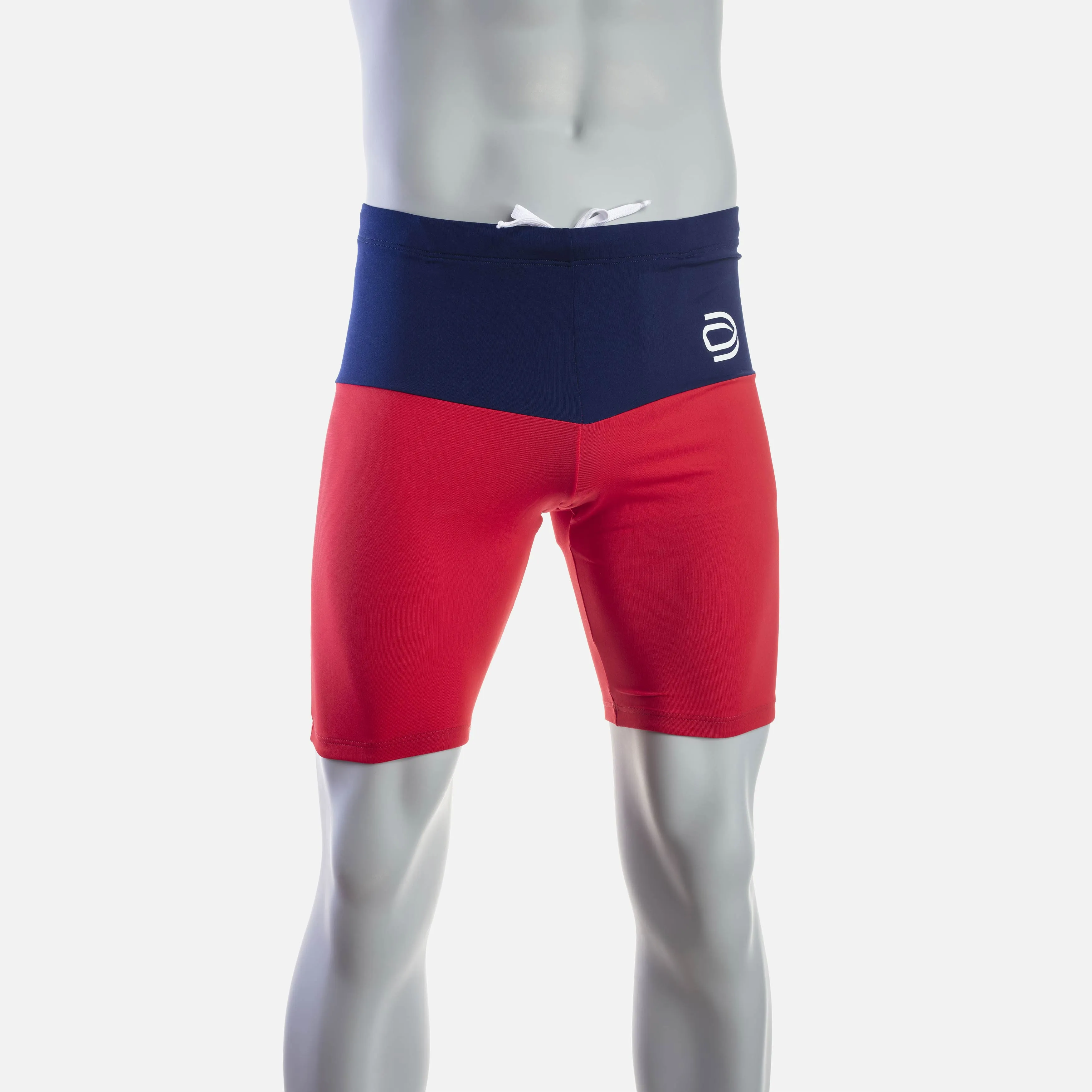 deboer lane swim jammer - red & navy