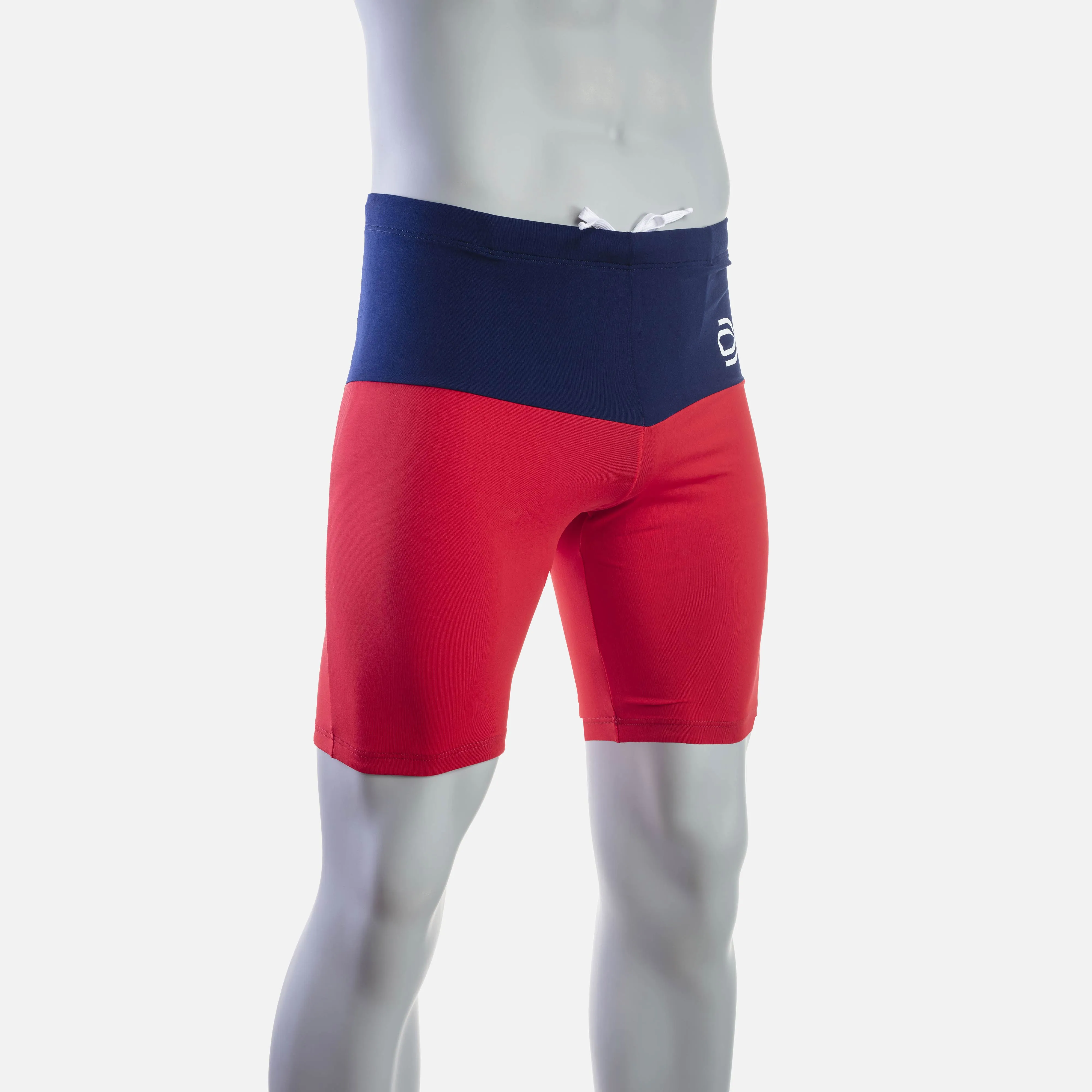 deboer lane swim jammer - red & navy