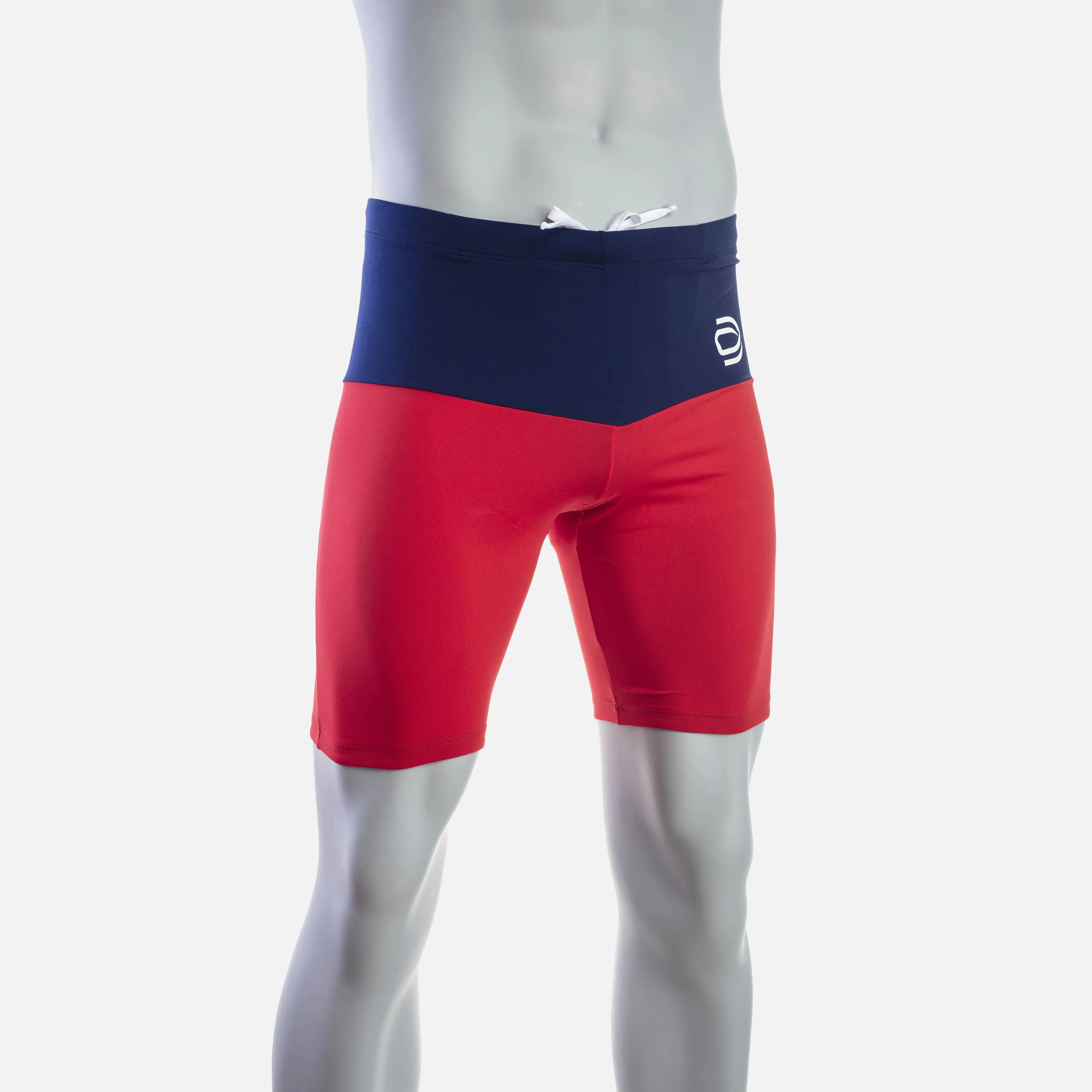 deboer lane swim jammer - red & navy