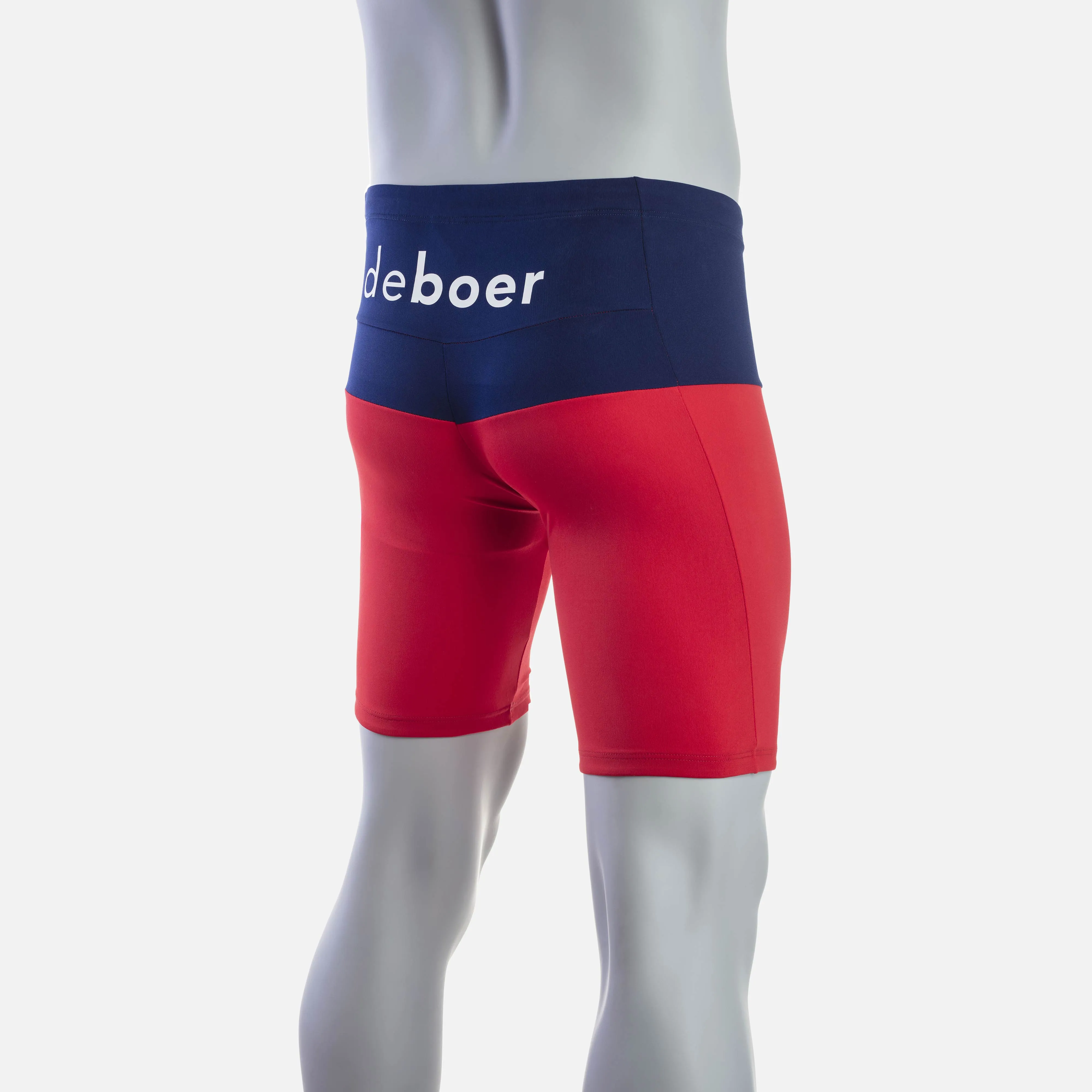 deboer lane swim jammer - red & navy