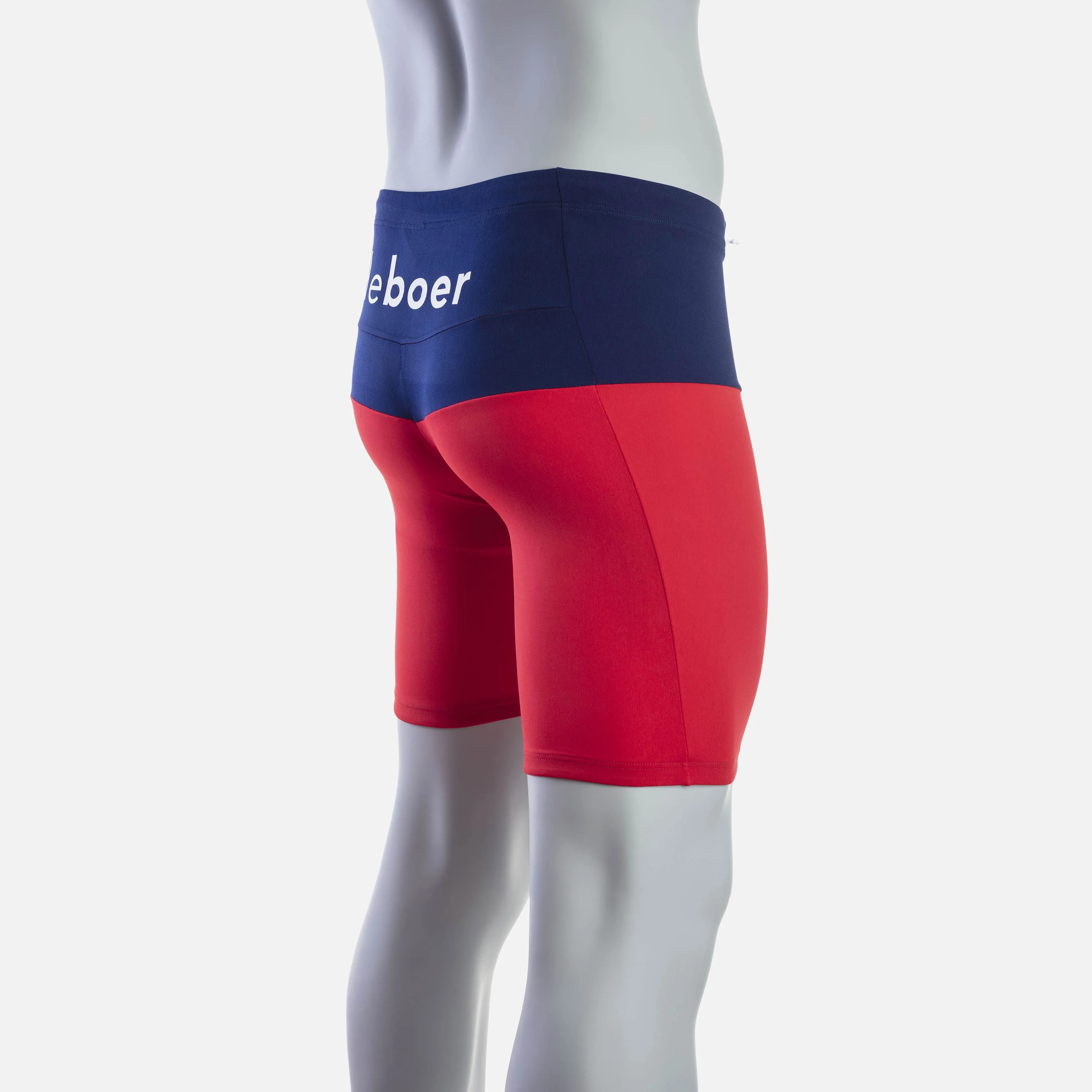 deboer lane swim jammer - red & navy
