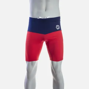 deboer lane swim jammer - red & navy
