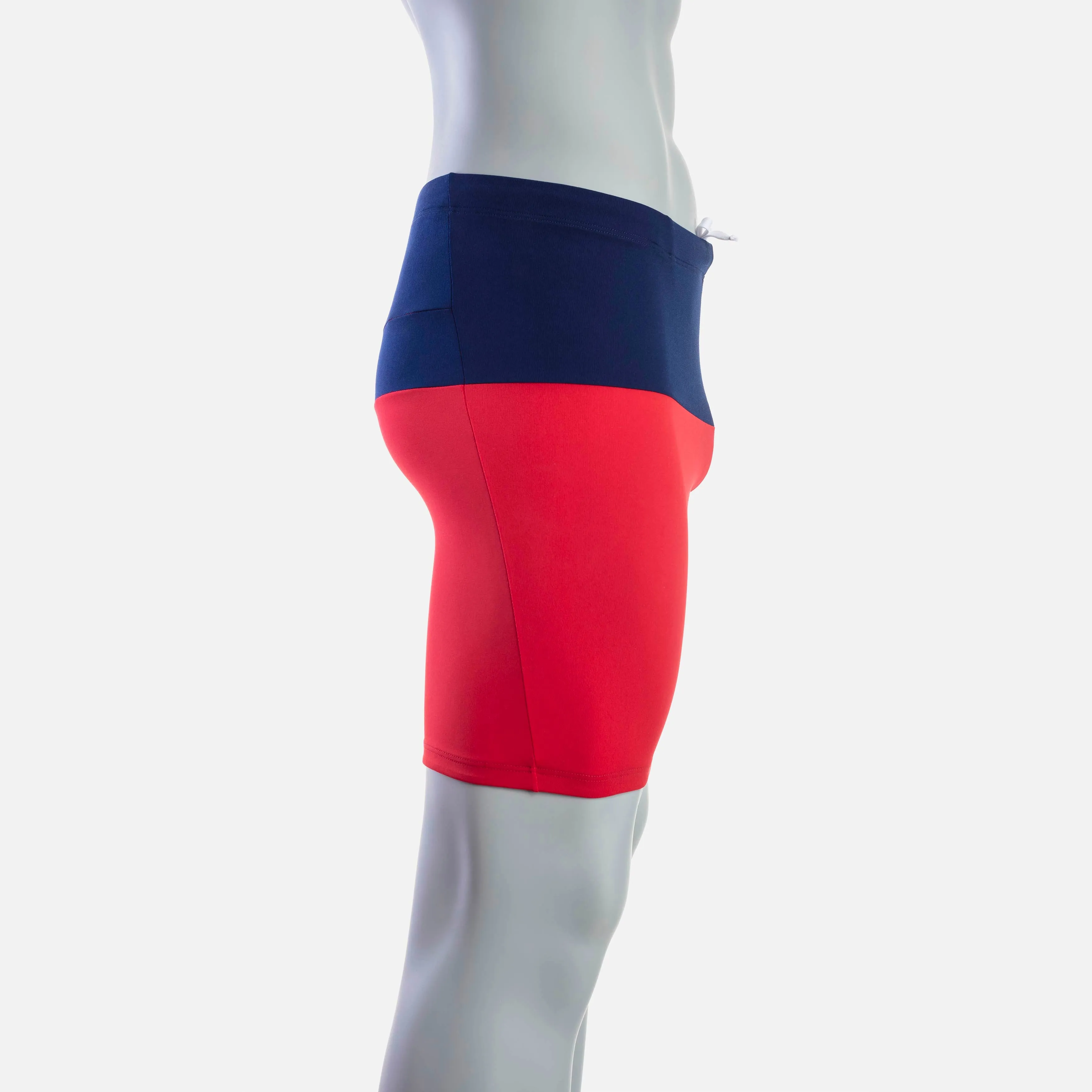 deboer lane swim jammer - red & navy