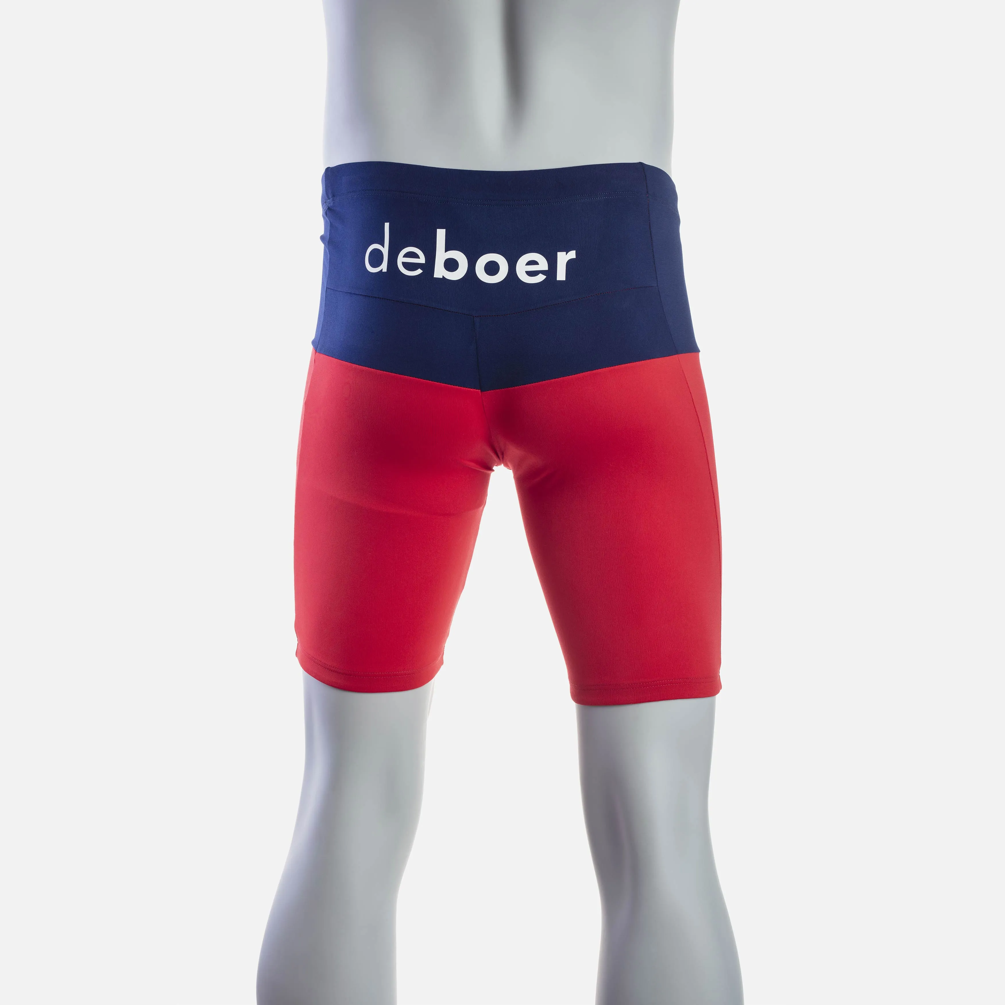 deboer lane swim jammer - red & navy