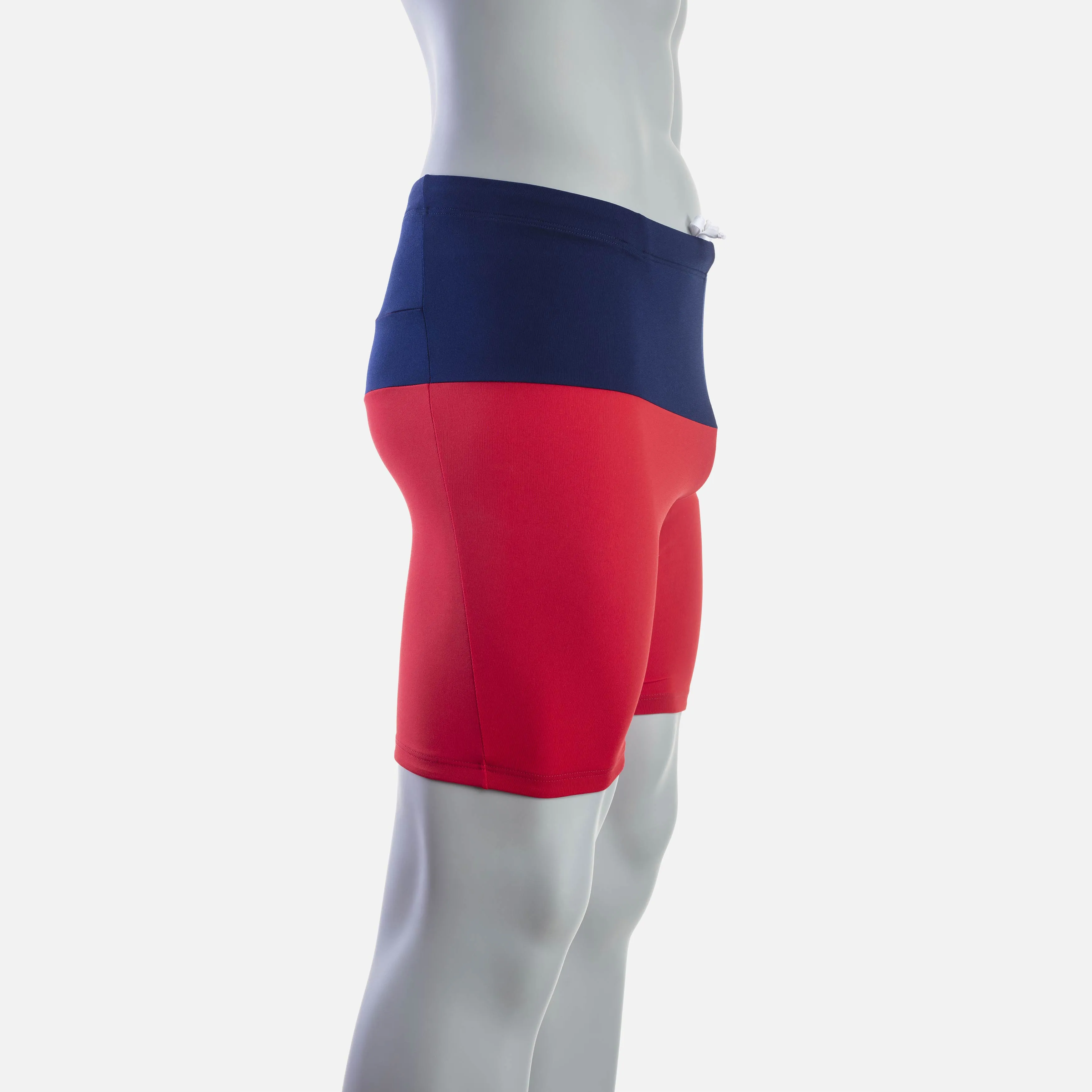 deboer lane swim jammer - red & navy