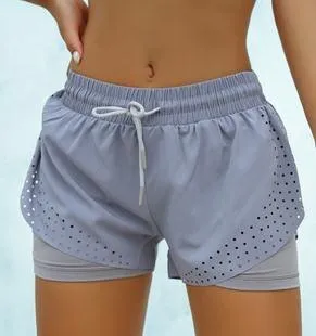 Double-layer Two piece  Running Training Shorts