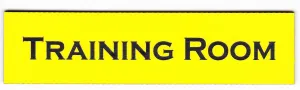 Engraved Acrylic Laminate Training Room Door Sign