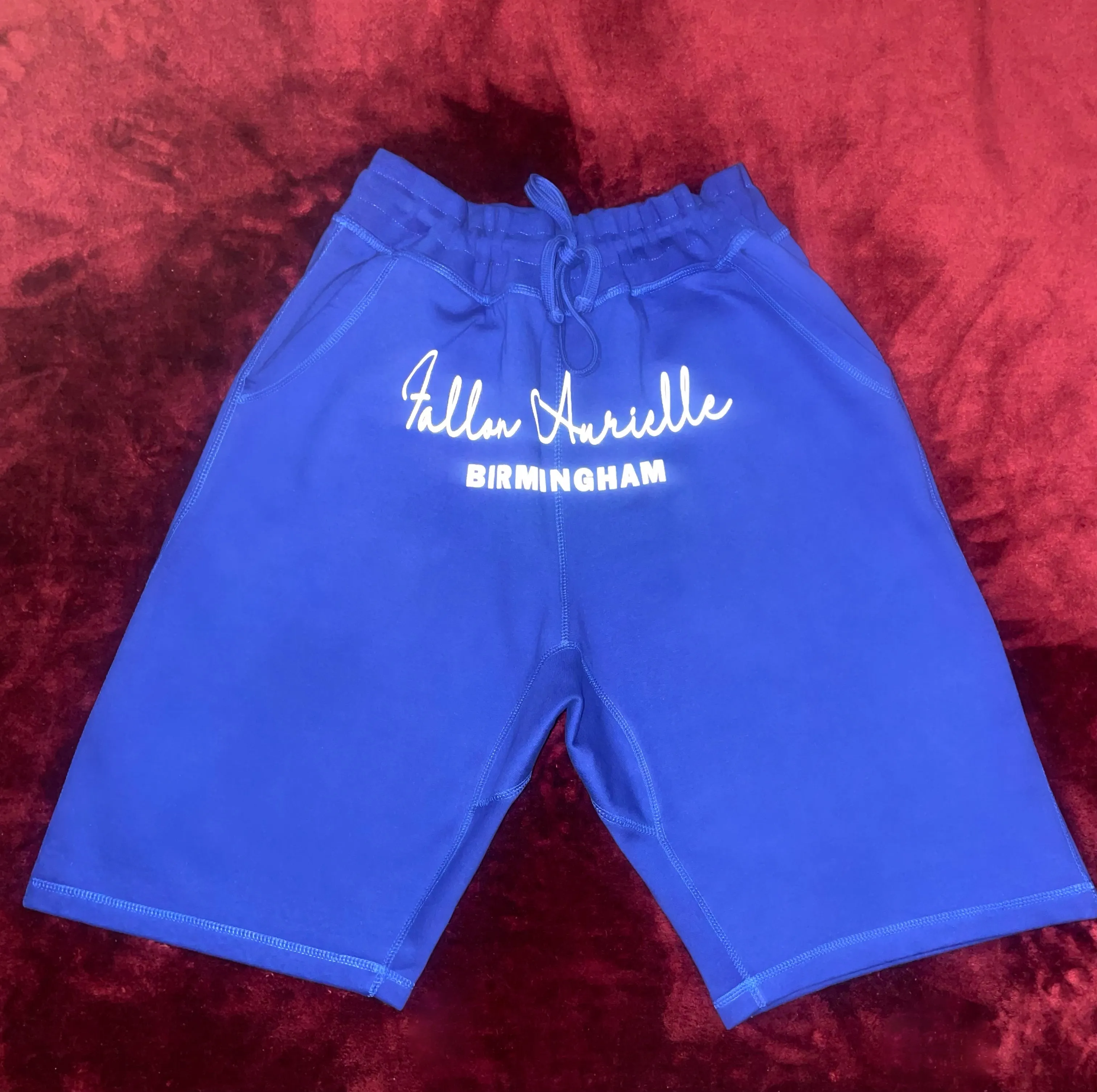 Fallon Aurielle Unisex Signature 3 Piece Birmingham Rep Yo Set Short Set (Royal Blue & White)