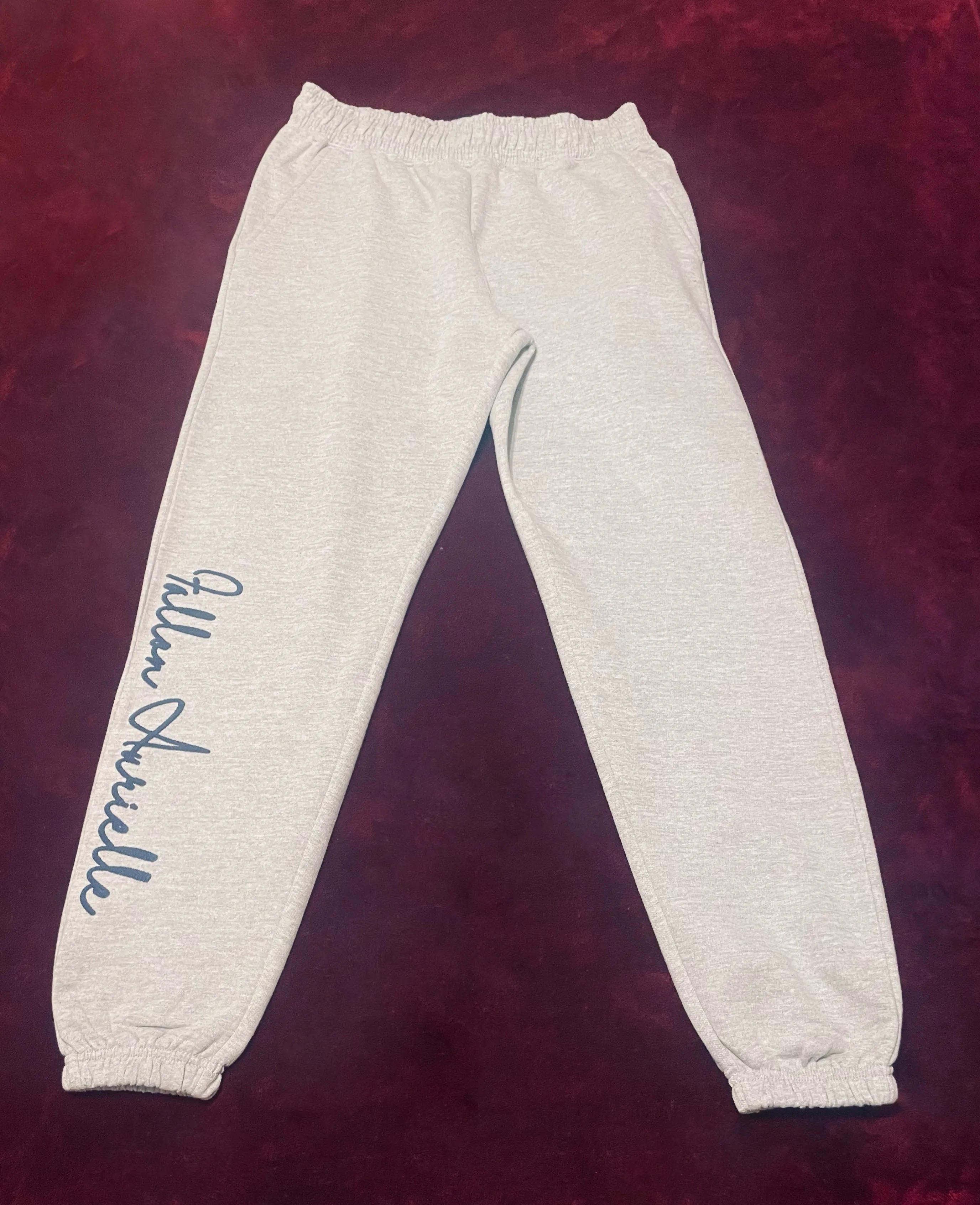 Fallon Aurielle Unisex Signature Classic Crewneck Jogging Set (Gray & Navy Blue)