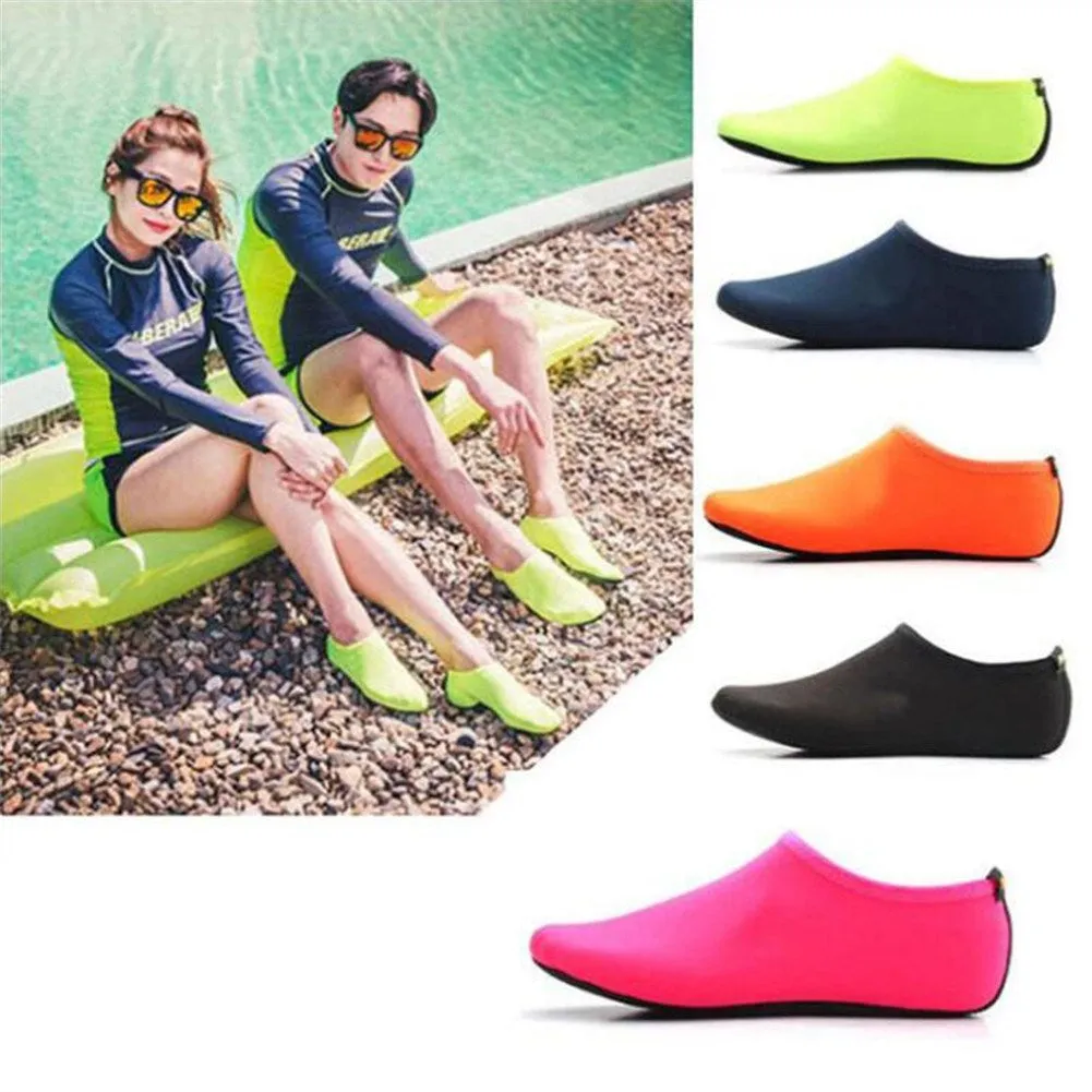 Fashion Barefoot Water Skin Shoes Anti-skid Socks Beach for Swim Surf Yoga Exercise Dark blue_M 38-39