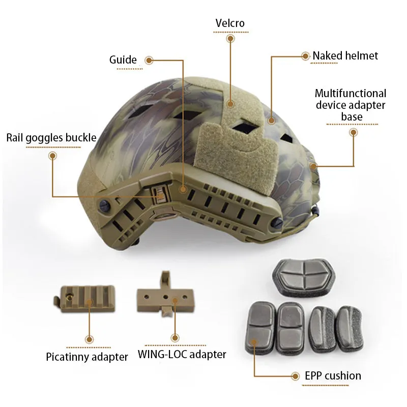 FAST outdoor protective adjustable tactical helmet