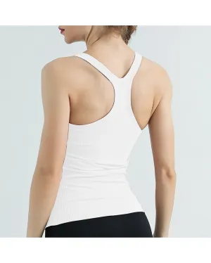 Fearless Club Strong Ribbed Tank - White