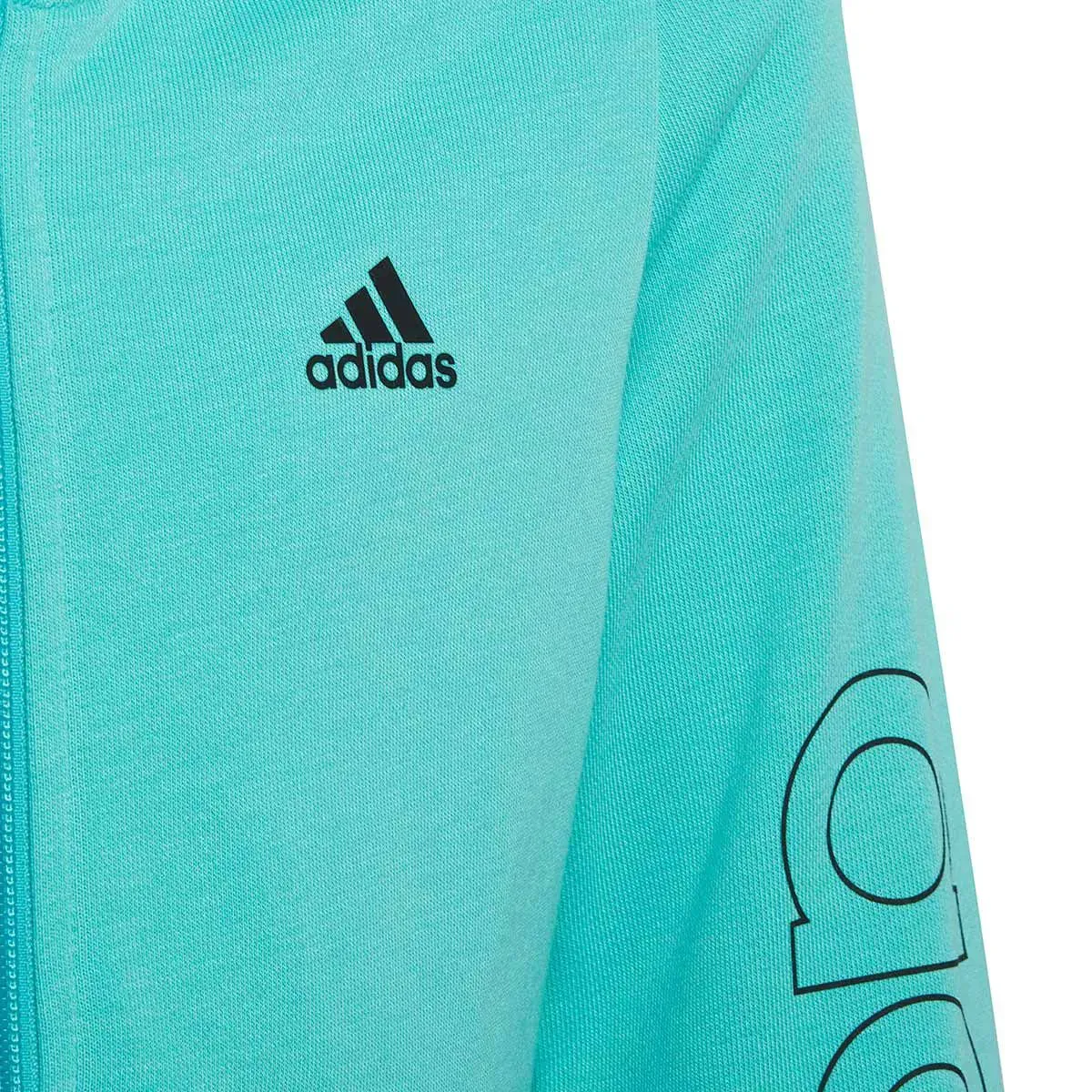 FELPA TUTA BIMBA ADIDAS LOGO BAMBINA JUNIOR HOODIE VERDE