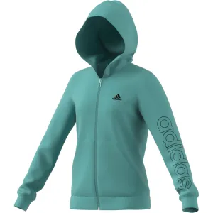 FELPA TUTA BIMBA ADIDAS LOGO BAMBINA JUNIOR HOODIE VERDE