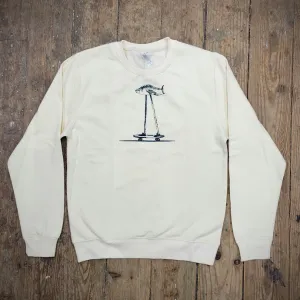 Fish on a Skateboard Crewneck Sweatshirt