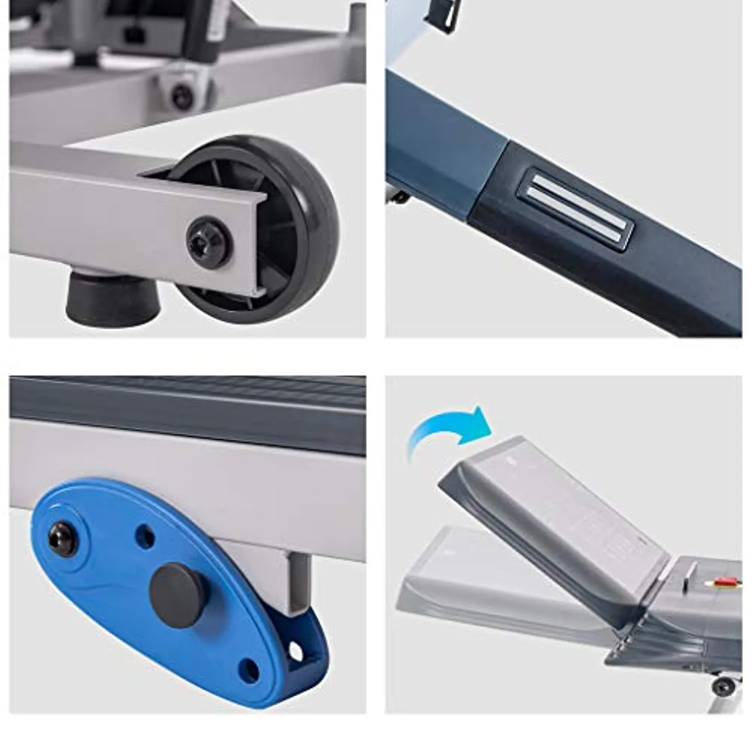 Folding Treadmill-Smart Treadmill with 3 Incline Options Speakers Bluetooth LED and Pulse Monitor Cardio Machine 264 LB Max Weight
