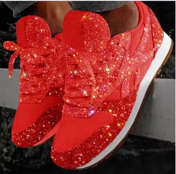 Glitter Rise™ | Women's Chunky Sneakers | Height-Enhancing, Sparkling Design, Comfortable Fit
