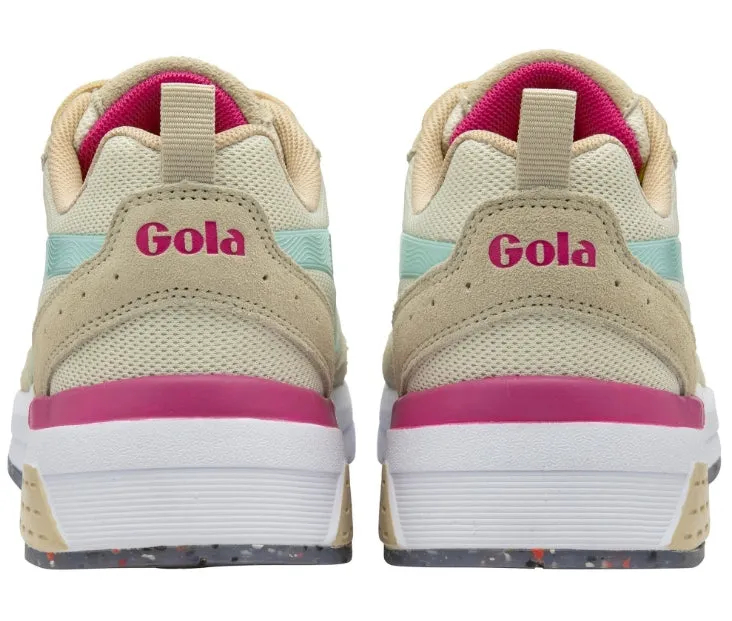 Gola Navis Off White/Powder Blue/Hot Pink Sneaker