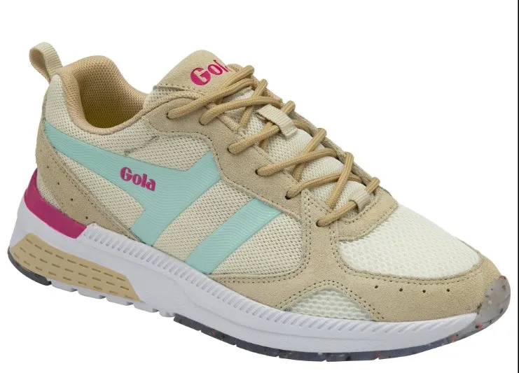 Gola Navis Off White/Powder Blue/Hot Pink Sneaker