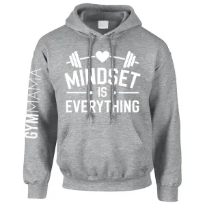 Gym Mama Mindset Is Everything Sleeve Logo Hoodie
