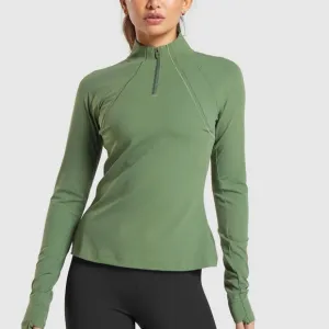 Gymshark RUNNING 1/4 ZIPRegular Fit XXL Green NWT in packaging