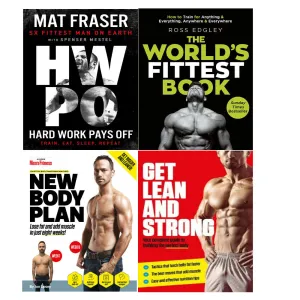 Hard Work Pays Off,World's Fittest,New Body Plan,Get Lean And Strong 4 Books Set