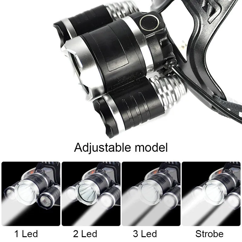 Headlight Head Lamp 13000 Lumens  LED 4 Modes