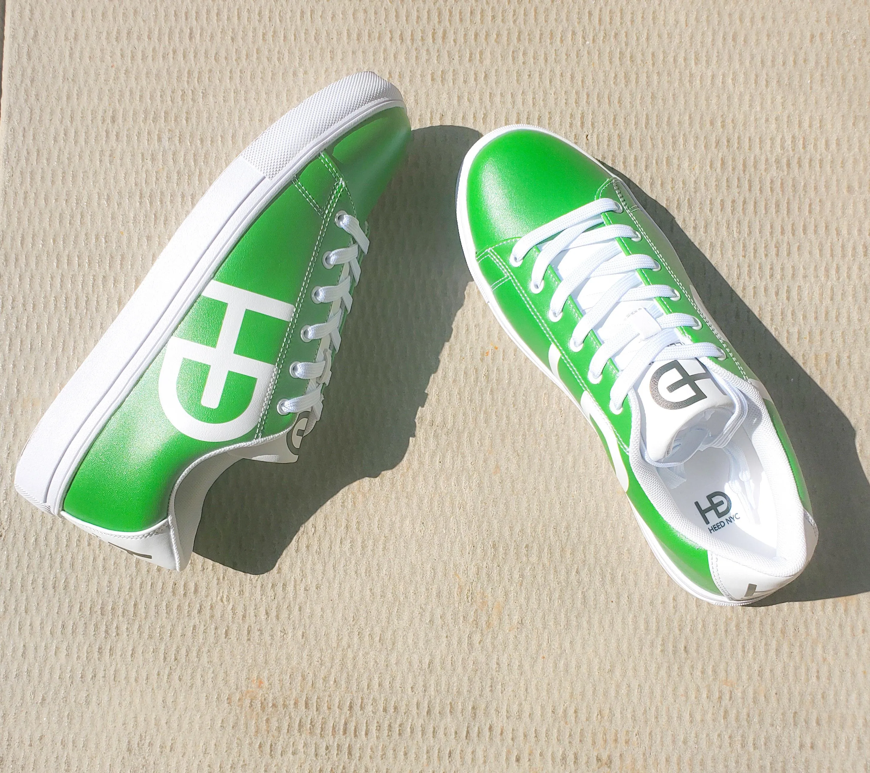 HEED NYC Women's Classic Green Apple Vegan Leather Sneaker
