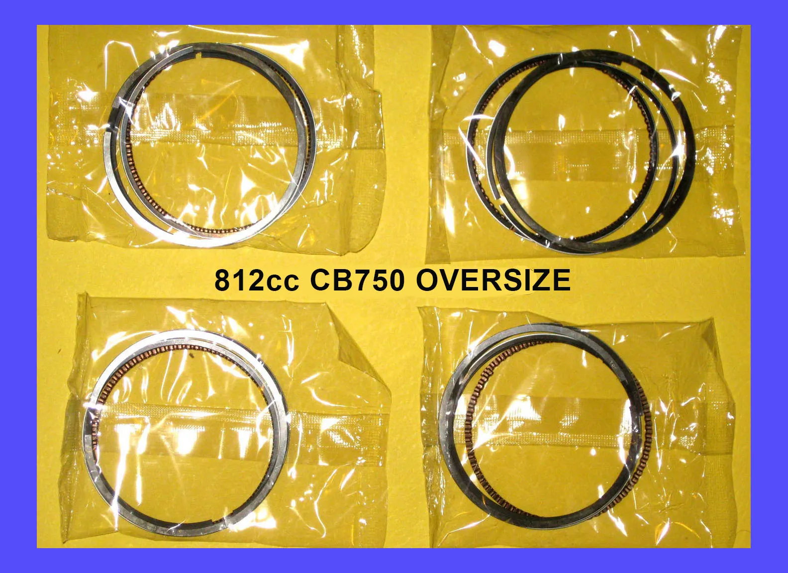 Honda CB750 Piston Rings x4 sets! 812cc 64mm 1969-1976 Oversize rings Big Bore
