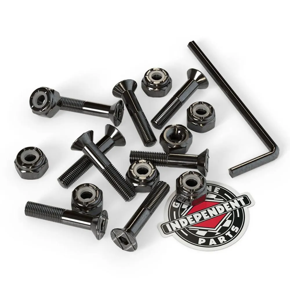 Indy Bolts Allen Black Skateboard Bolts - 1