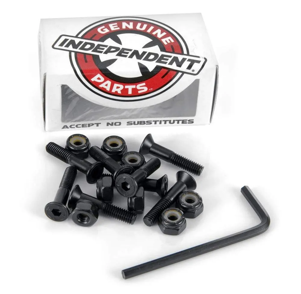 Indy Bolts Allen Black Skateboard Bolts - 1