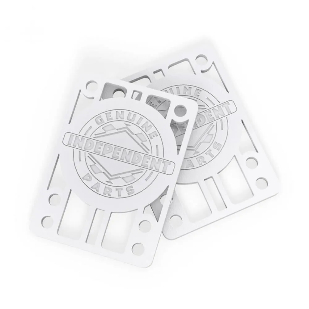 Indy Riser Pads 1/8 (Pack of 2) White Skateboard Risers