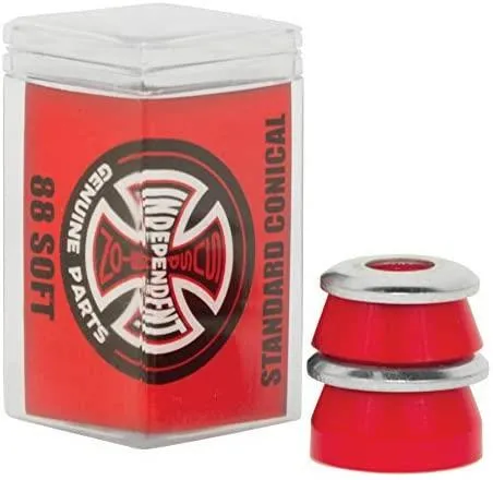 Indy Skateboard Bushings Standard Conical Soft 88a Red - Red